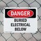 Signmission Buried Electrical Below Danger Sign, Plastic, 10in W x 7in L, 2PK OS-2PACK-DS-P-710-L-2274 - alternate 4